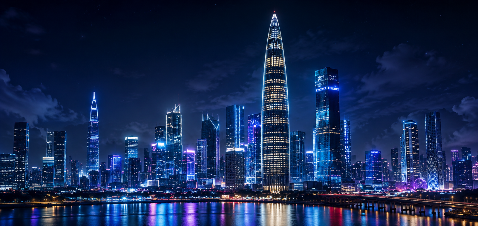 Shenzhen skyline at night